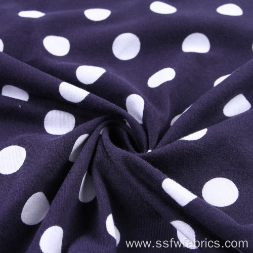 Dot Pattern Knitted Prints Spandex Fabric Cottons